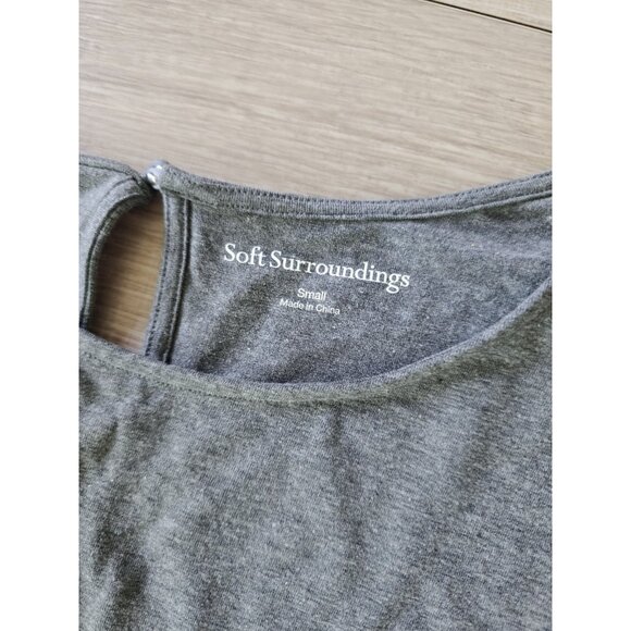 Soft Surroundings Audun Cotton Modal Heathered Grey One Piece Jumpsuit S Small - Picture 12 of 14